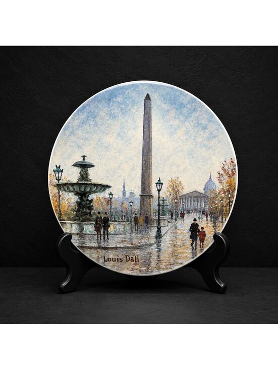 Limoges Other - Vintage Louis Dali Place de la Concorde Limoges Paris Ltd Edition Plate 8 w Box
